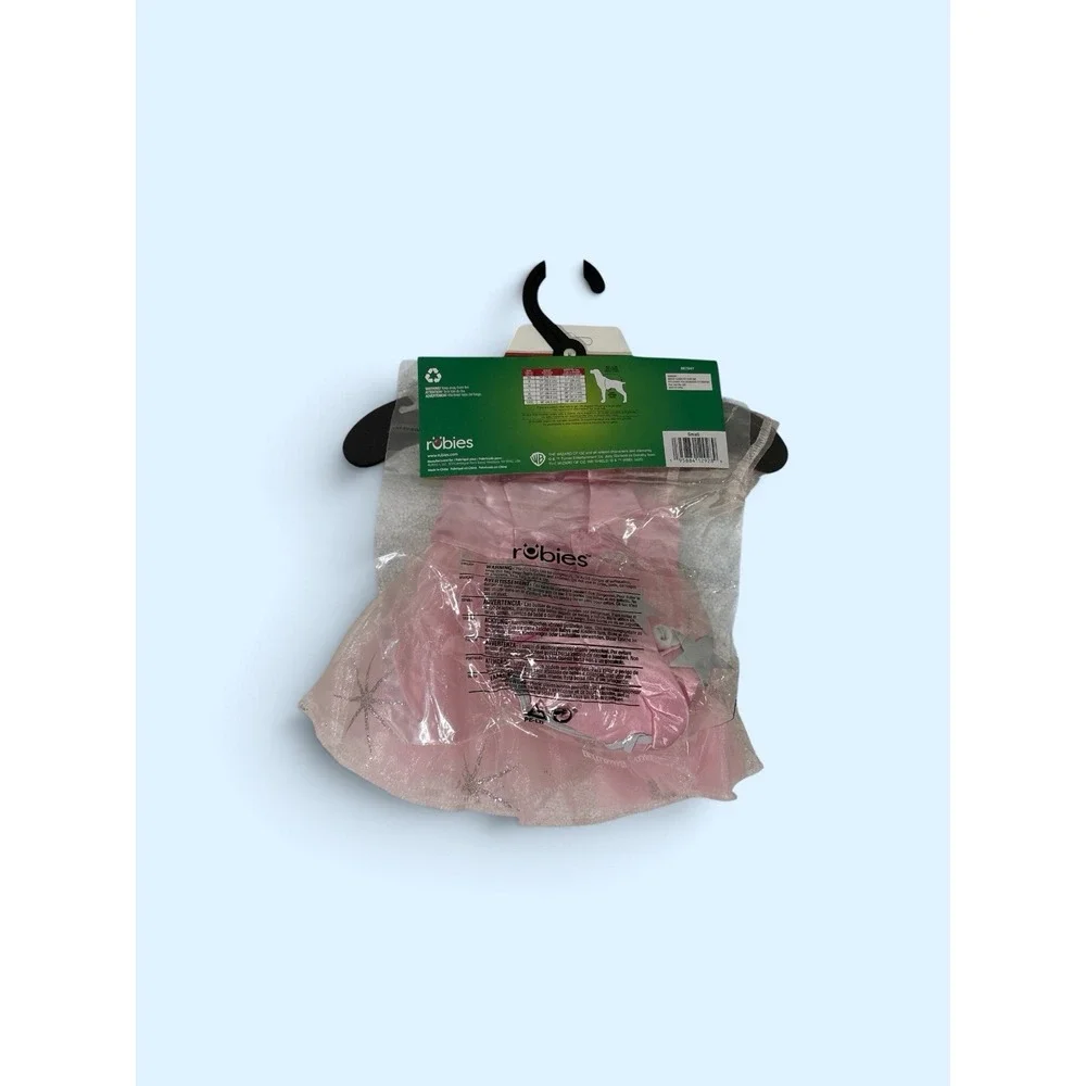 Rubie's Wizard of Oz Glinda the Good Witch Dog Costume SMALL Pink/Silver